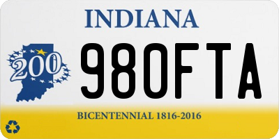 IN license plate 980FTA