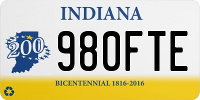 IN license plate 980FTE
