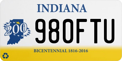IN license plate 980FTU