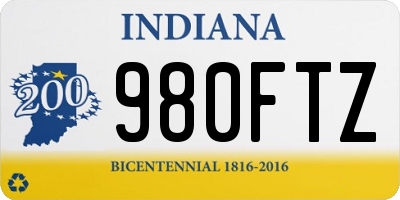 IN license plate 980FTZ