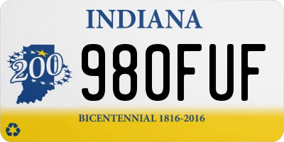 IN license plate 980FUF