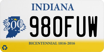 IN license plate 980FUW