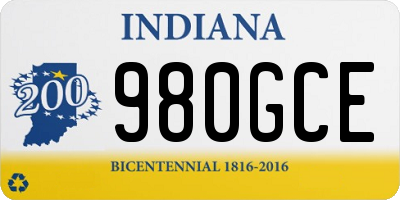 IN license plate 980GCE