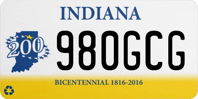 IN license plate 980GCG