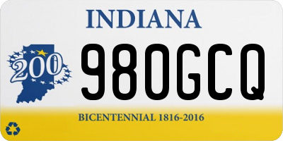 IN license plate 980GCQ
