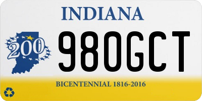 IN license plate 980GCT