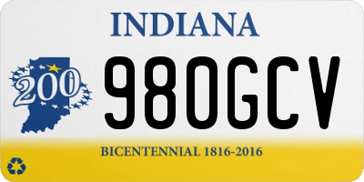IN license plate 980GCV