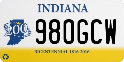 IN license plate 980GCW