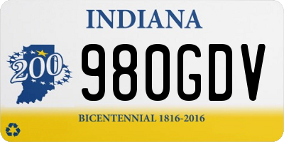 IN license plate 980GDV