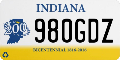IN license plate 980GDZ