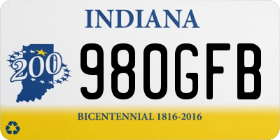 IN license plate 980GFB