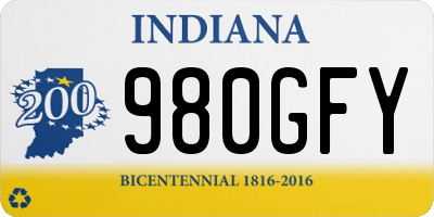 IN license plate 980GFY