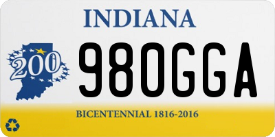 IN license plate 980GGA