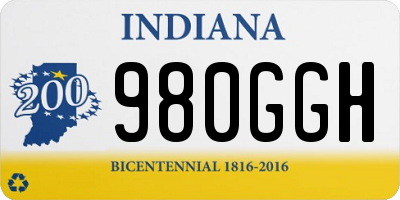 IN license plate 980GGH
