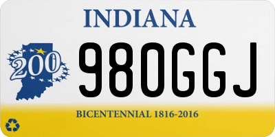 IN license plate 980GGJ