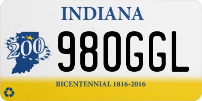 IN license plate 980GGL