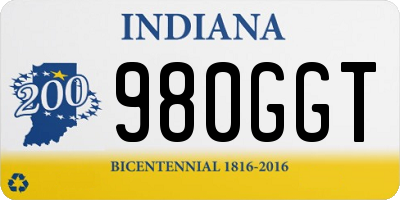 IN license plate 980GGT