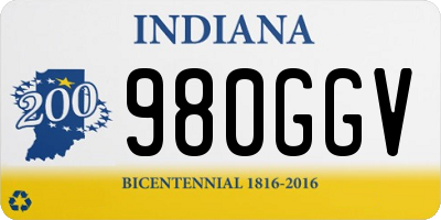 IN license plate 980GGV