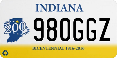 IN license plate 980GGZ