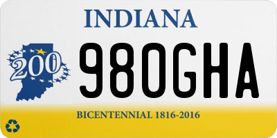 IN license plate 980GHA