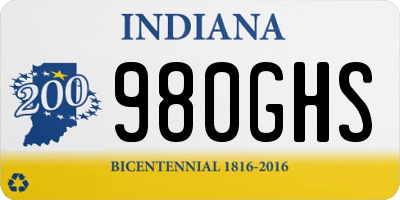 IN license plate 980GHS