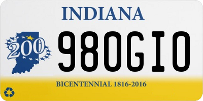 IN license plate 980GIO