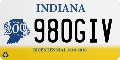 IN license plate 980GIV
