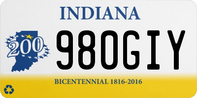 IN license plate 980GIY