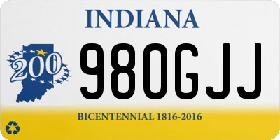 IN license plate 980GJJ