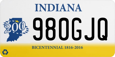 IN license plate 980GJQ