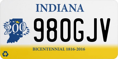 IN license plate 980GJV