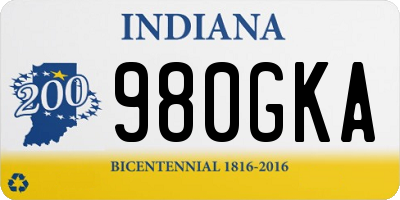IN license plate 980GKA
