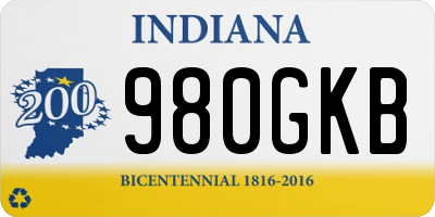 IN license plate 980GKB