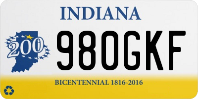 IN license plate 980GKF