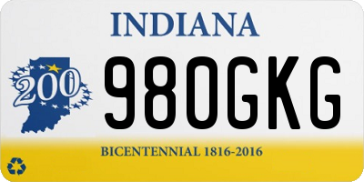 IN license plate 980GKG