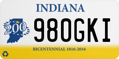 IN license plate 980GKI