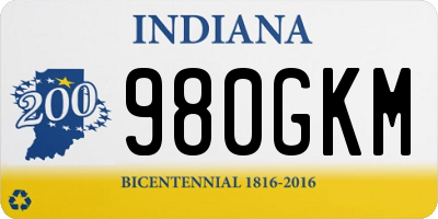IN license plate 980GKM