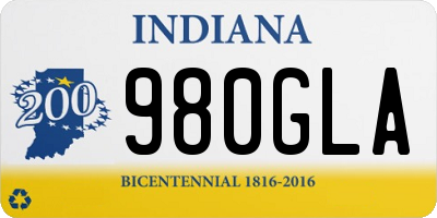 IN license plate 980GLA