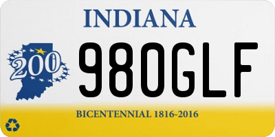 IN license plate 980GLF