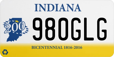 IN license plate 980GLG