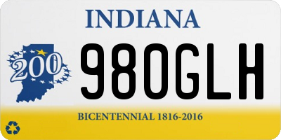 IN license plate 980GLH