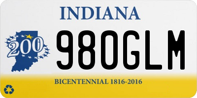IN license plate 980GLM