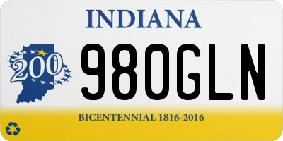 IN license plate 980GLN