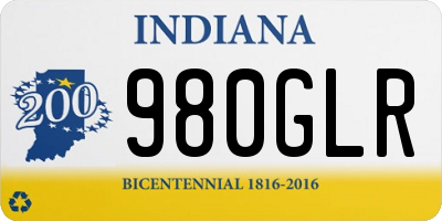 IN license plate 980GLR