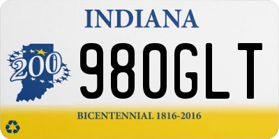 IN license plate 980GLT