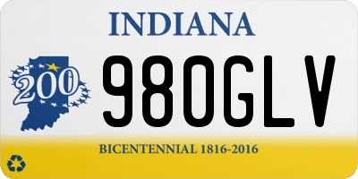 IN license plate 980GLV