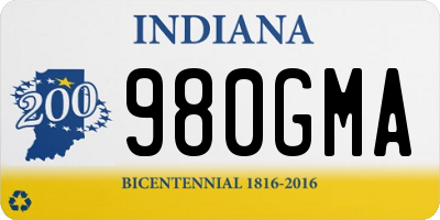 IN license plate 980GMA