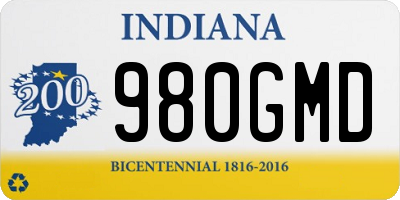 IN license plate 980GMD