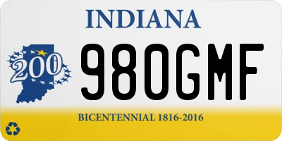 IN license plate 980GMF