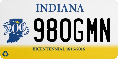 IN license plate 980GMN